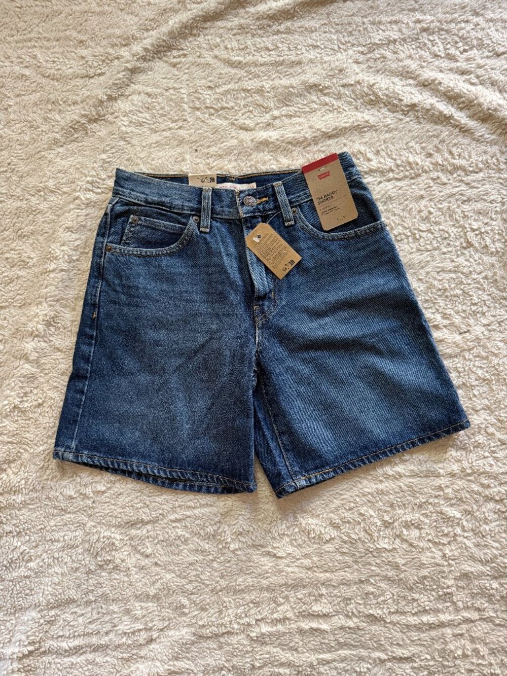 Levi’s '94 Baggy Wide Leg Shorts Dark Indigo NWT Size 24